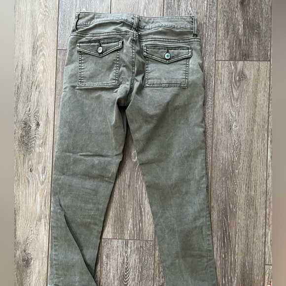 Vintage * American Eagle Olive/Army Green Cargo Pants Size 0 - Picture 3 of 4
